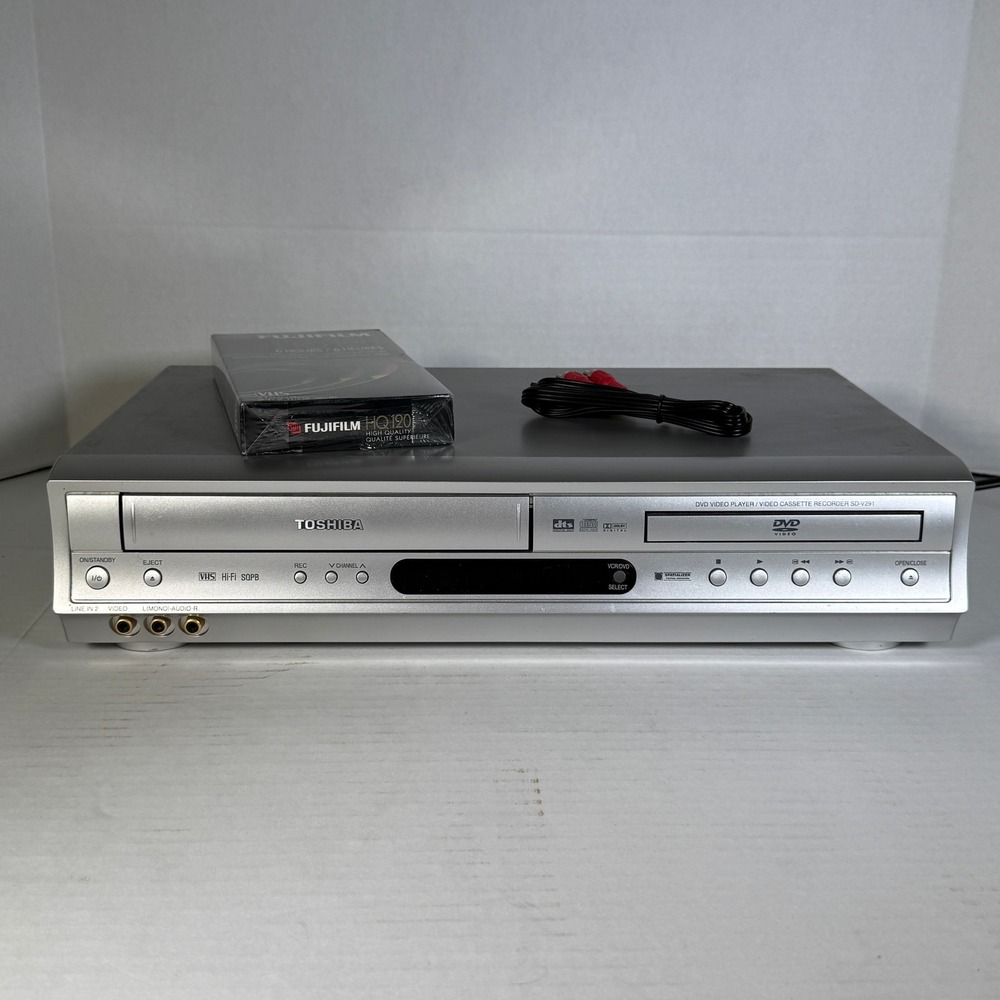 Toshiba SD-V291 DVD VCR Combo Player Silver Hi-Fi Stereo SQPB Bundle NTSC TESTED